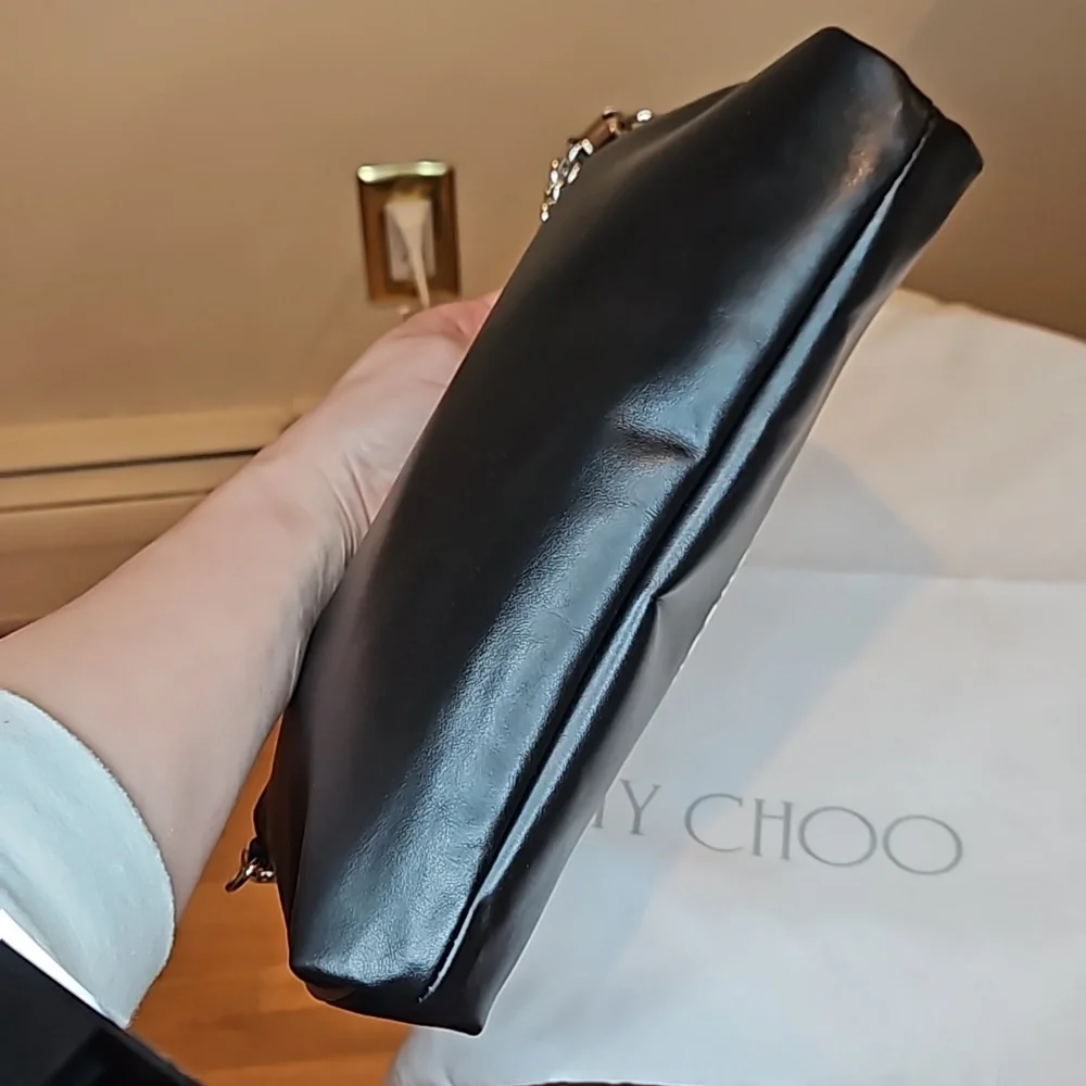 JIMMY CHOO Callie logo-print leather shoulder bag - Picture 9 of 15
